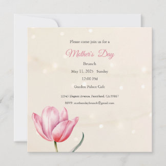 Invitación al Día de la Madre, almuerzo de brunch