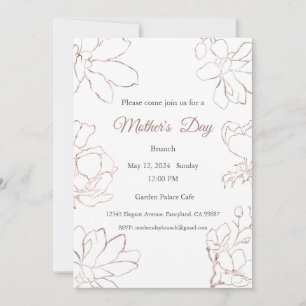Invitación al Día de la Madre, almuerzo de brunch