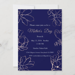 Invitación al Día de la Madre, almuerzo de brunch 