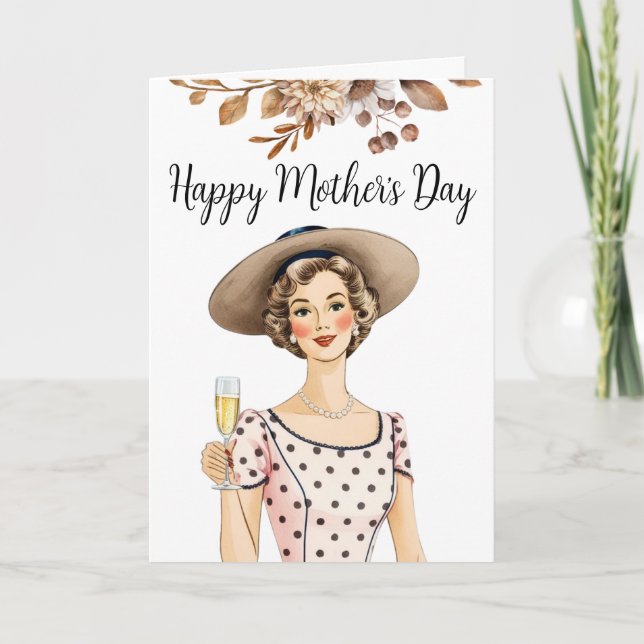 Invitación al Día de la Madre - Dama con Gorra mar (Anverso)