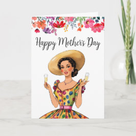 Invitación al Día de la Madre - Dama con vestido e