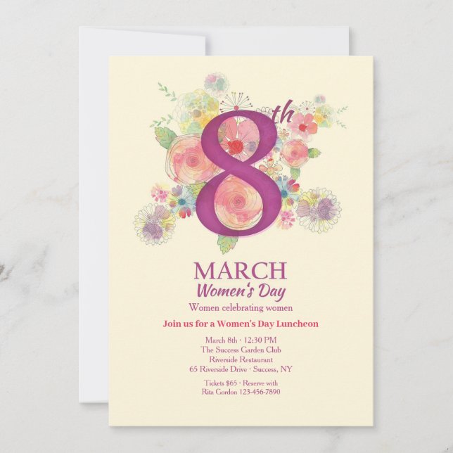 Invitación al Día de la Mujer (Anverso)