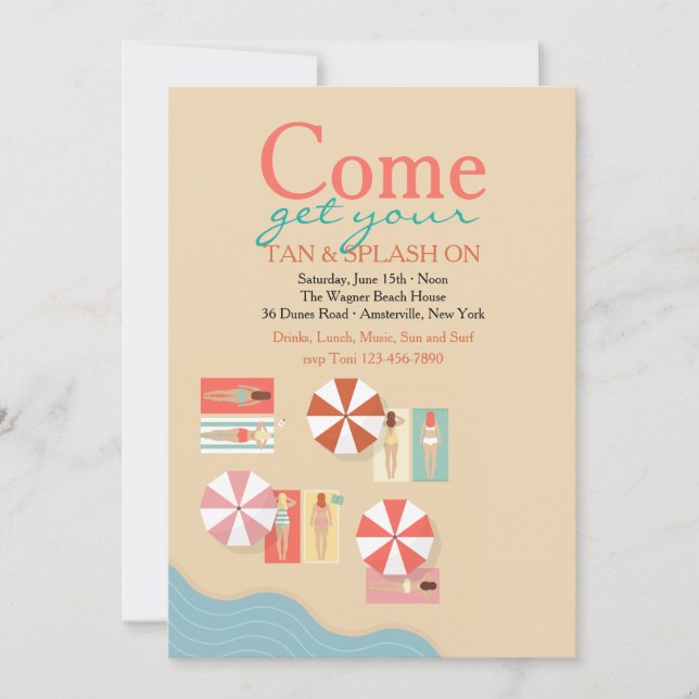 Invitación al Día de la Playa (Anverso)