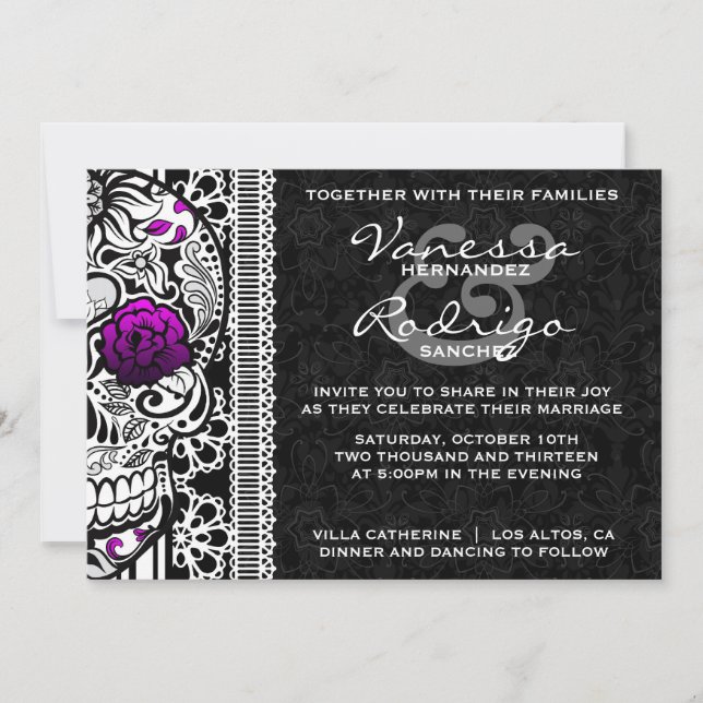 Invitación al Día de los muertos a la Calavera de  (Anverso)