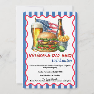 Invitación al Día de los Veteranos BBQ en honor