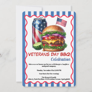 Invitación al Día de los Veteranos BBQ en honor