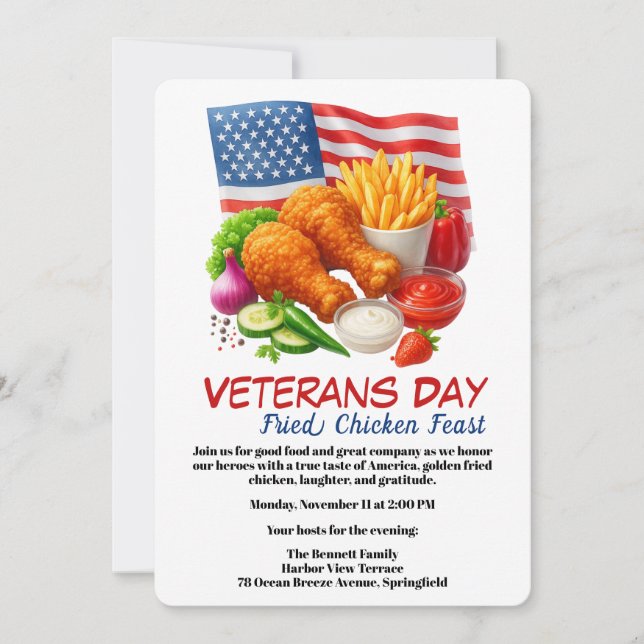 Invitación al Día de los Veteranos | Fiesta de Pol (Anverso)