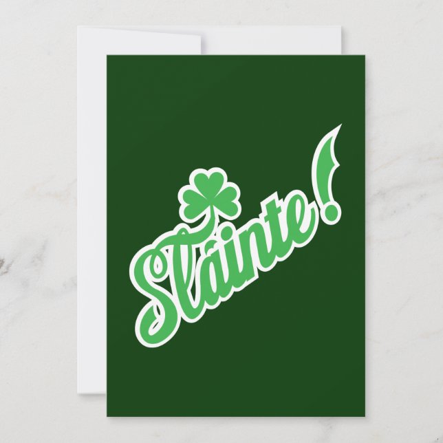 Invitación al Día de San Patente - ¡Slainte!Salud! (Anverso)
