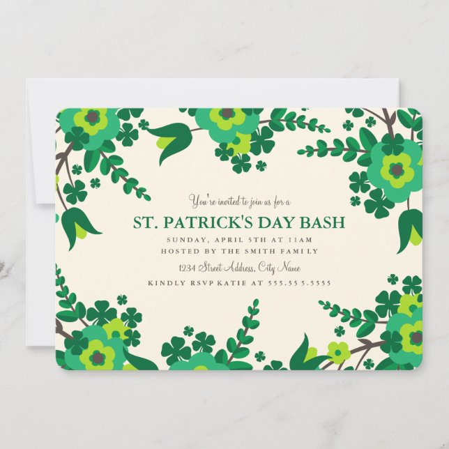 Invitación al Día de San Patricio de las Flores de (Anverso)