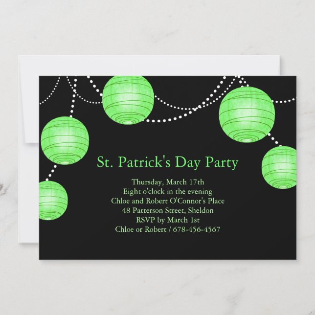 Invitación al Día de San Patricio de los Fiestas v (Anverso)