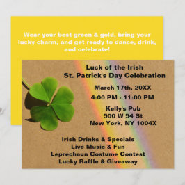 Invitación al día de San Patricio del Arcoíris Ama