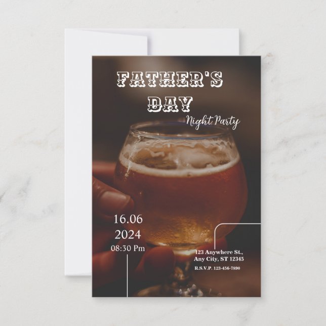 Invitación al Día del Padre Negro Moderno (Anverso)