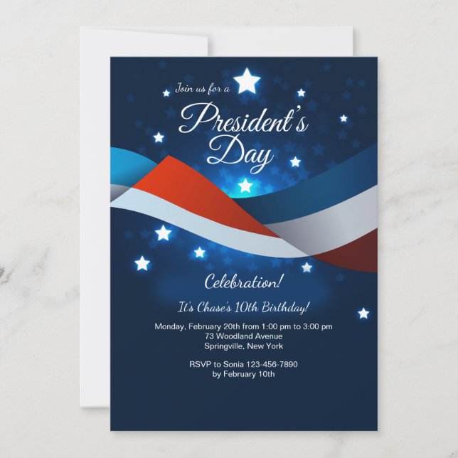 Invitación al Día del Presidente (Anverso)