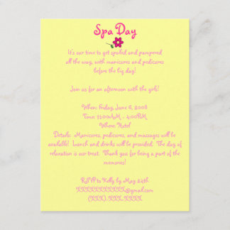 Invitación al Día del Spa