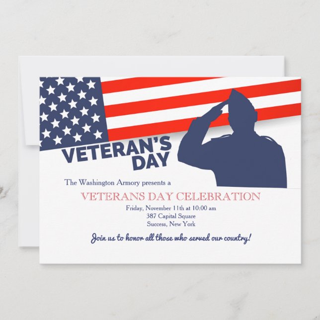 Invitación al Día del Veterano (Anverso)