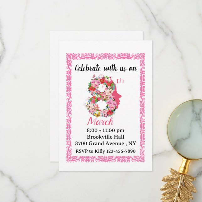 Invitación al Día Internacional de la Mujer 08 202 (Anverso/Reverso In Situ)