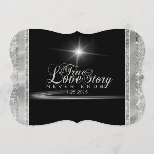 Invitación al diamante de lazo negro