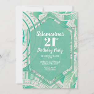Invitación al diamante Verde azulado de Tatau