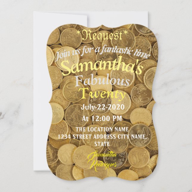 Invitación al dinero tropical (Anverso)