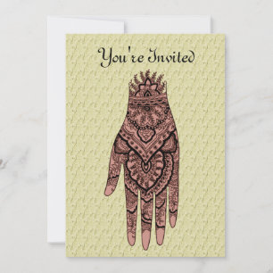 Invitación al diseño artístico de tatuaje mano Meh