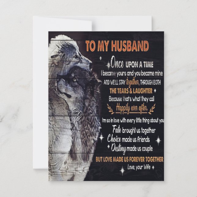 Invitación Al diseño de mi marido | Citas De Amor Al Marido (Anverso)
