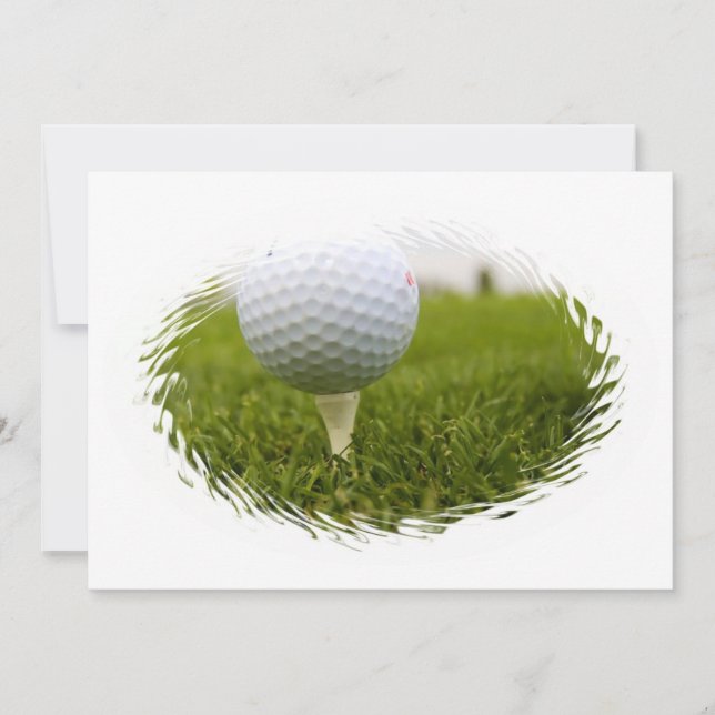 Invitación al diseño del árbol de golf (Anverso)