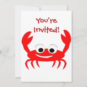 Invitación al diseño del cangrejo para cualquier o