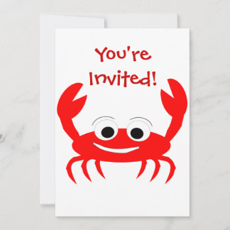Invitación al diseño del cangrejo para cualquier o