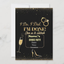 Invitación al Divorcio de Fiesta - ¡Lo hago, lo hi