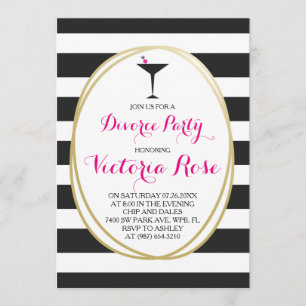 Invitación al Divorcio ~ Rosa caliente, banda negr