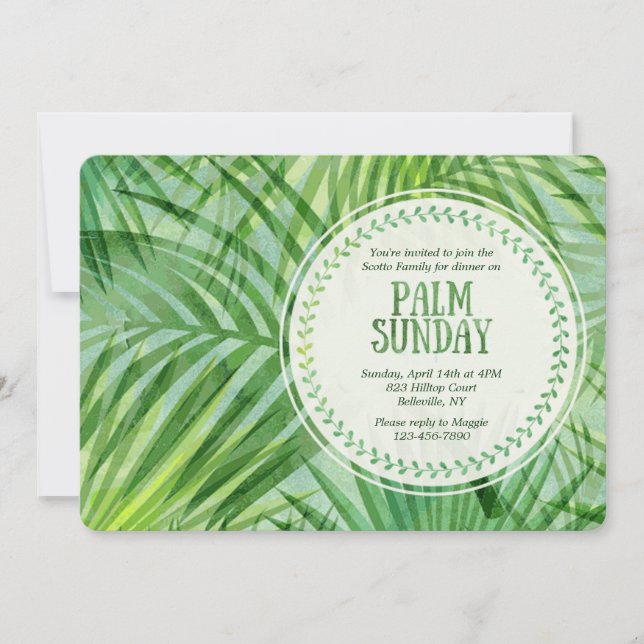 Invitación al Domingo de Ramos (Anverso)