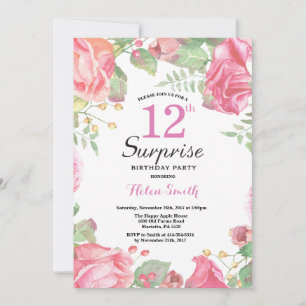 Invitación al duodécimo cumpleaños de la empresa B