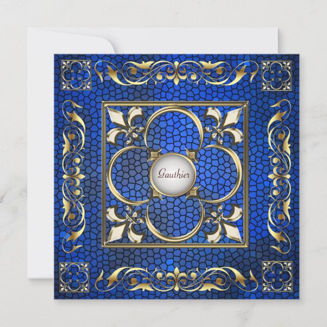 Invitación al Emperador Fleur De Lis Sapphire Rege (Anverso)