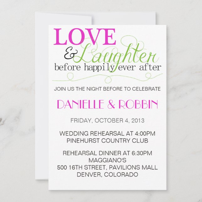 Invitación al ensayo de amor y risa (Anverso)