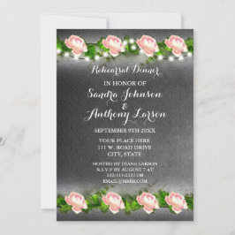 Invitación al ensayo del Boda Rosa de Chalkboard