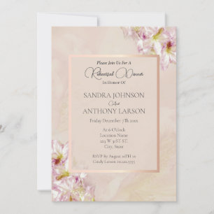 Invitación al ensayo del Boda Rosa Gold Azalea