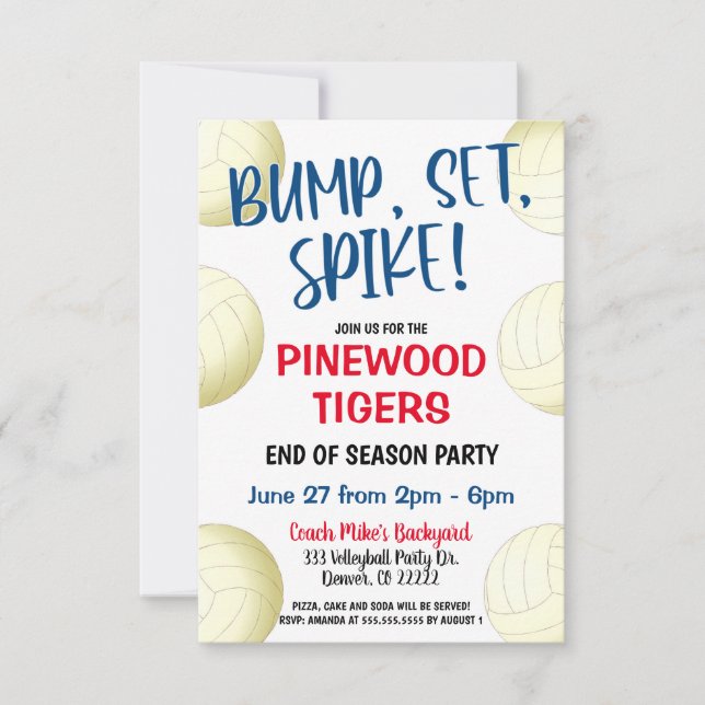 INVITACIÓN AL EQUIPO DE VÓLEY (Anverso)