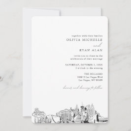 Invitación al esbozo de Boda de Las Vegas