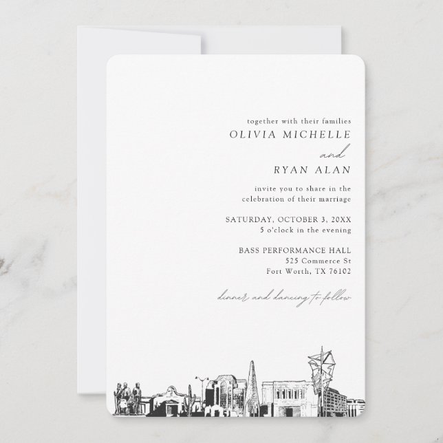 Invitación al esbozo de Boda de Mesa Arizona (Anverso)