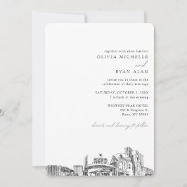 Invitación al esbozo de Reno Boda Personalizado Sk