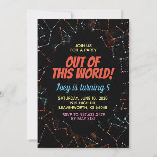 Invitación al espacio exterior fuera de este mundo