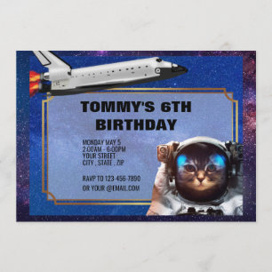 Invitación al espacio gato astronauta