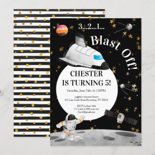 Invitación al espacio para el cumpleaños del astro