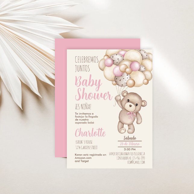 Invitación al español de Teddy Bear Baby Shower Ch (Subido por el creador)