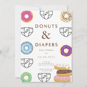 Invitación al espectáculo de bebé Donuts & Diapers