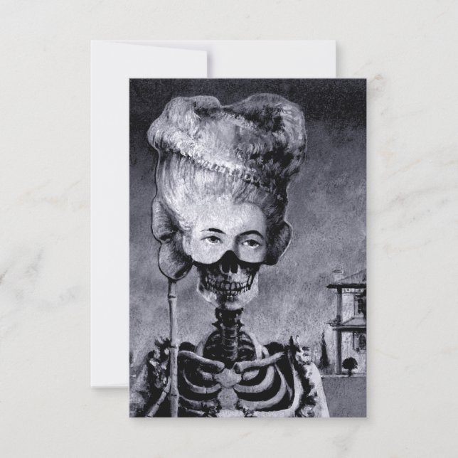 Invitación al esqueleto de Halloween (Anverso)