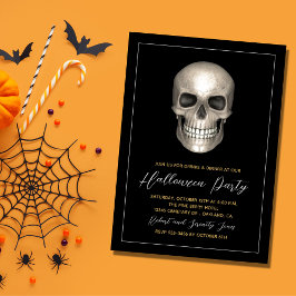 Invitación al esqueleto de la fiesta de Halloween