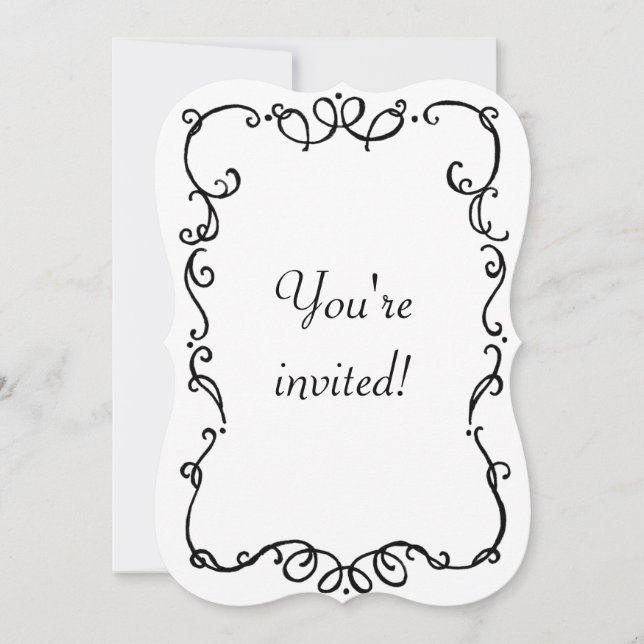 Invitación al estilo Art Nouveau vintage (Anverso)