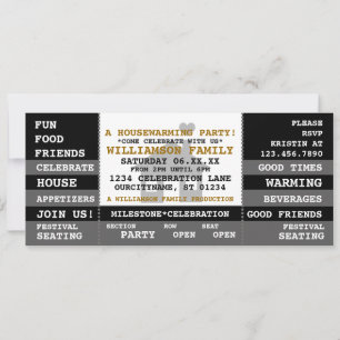 Invitación al estilo de entradas para el calentami