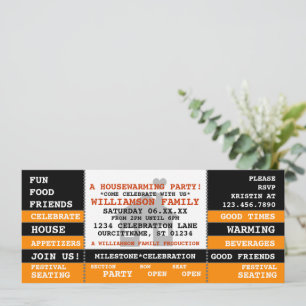 Invitación al estilo de entradas para el calentami
